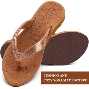 ONCAI Flip Flops Rose Gold Yoga Mat Comfortable With Arch Support